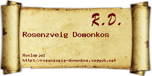 Rosenzveig Domonkos névjegykártya